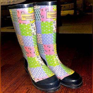 Vineyard Vines Wellington Rain Boots Excellent pre-loved condition Women’s Sz 9
